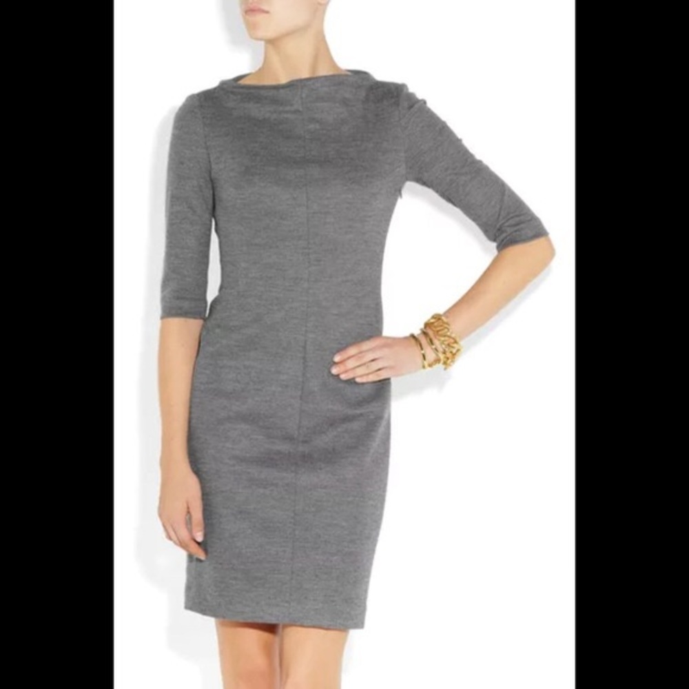 Diane von Furstenberg Thandi Gray Wool Blend Dress
